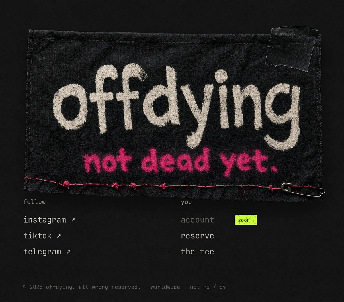 offdying — not dead yet. est. 2020, ukraine.